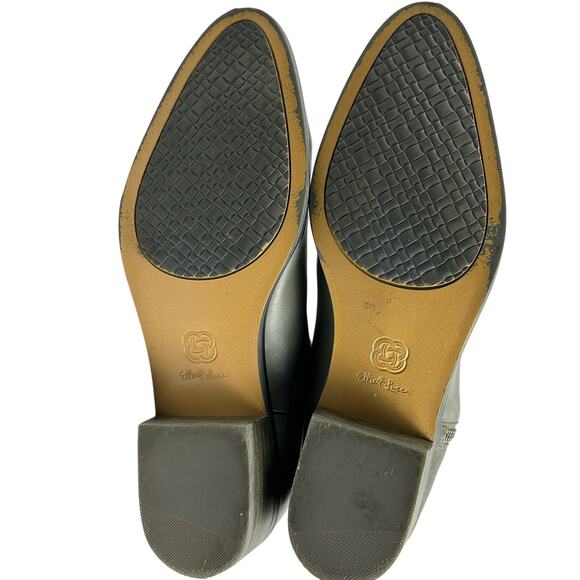 Elliot Lucca Knee High Gray Boots Leather Upper 7 1/2 Gently Worn-Nice! - Picture 8 of 12